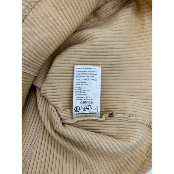 We The Free It's On Cardi Ribbed Knit Button Front In Big Dipper Yellow Sz S - Picture 5 of 6